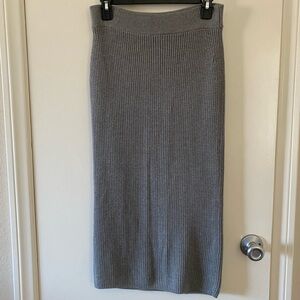 Express Knit Midi Skirt- Gray L